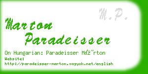 marton paradeisser business card